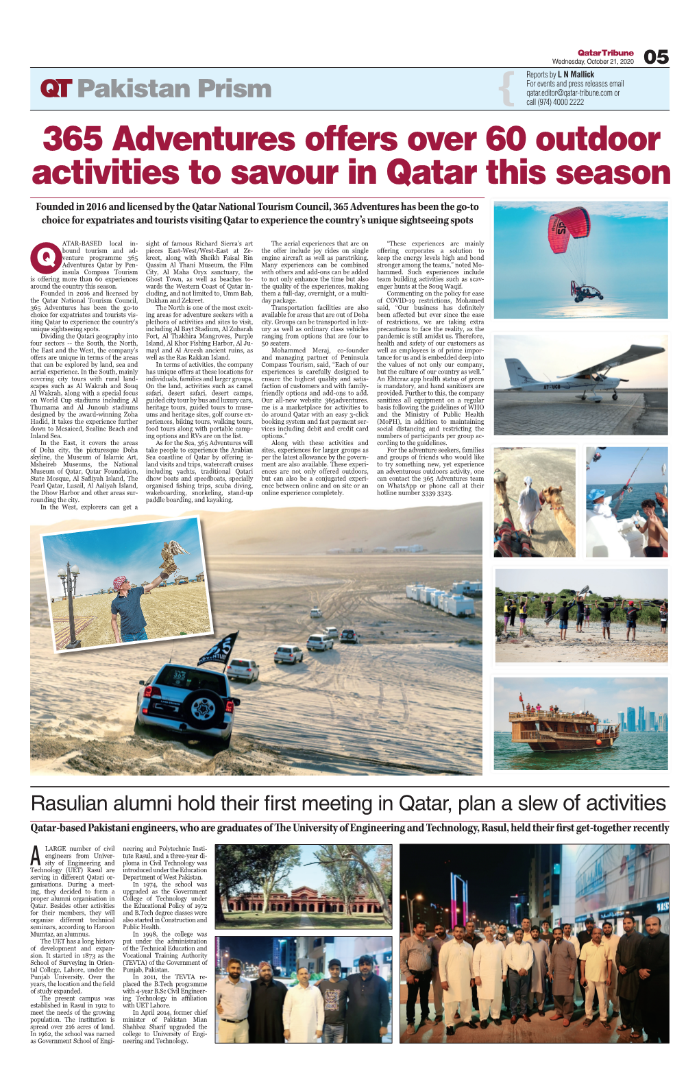 365 Adventures Offers Over 60 Outdoor Activities to Savour in Qatar This