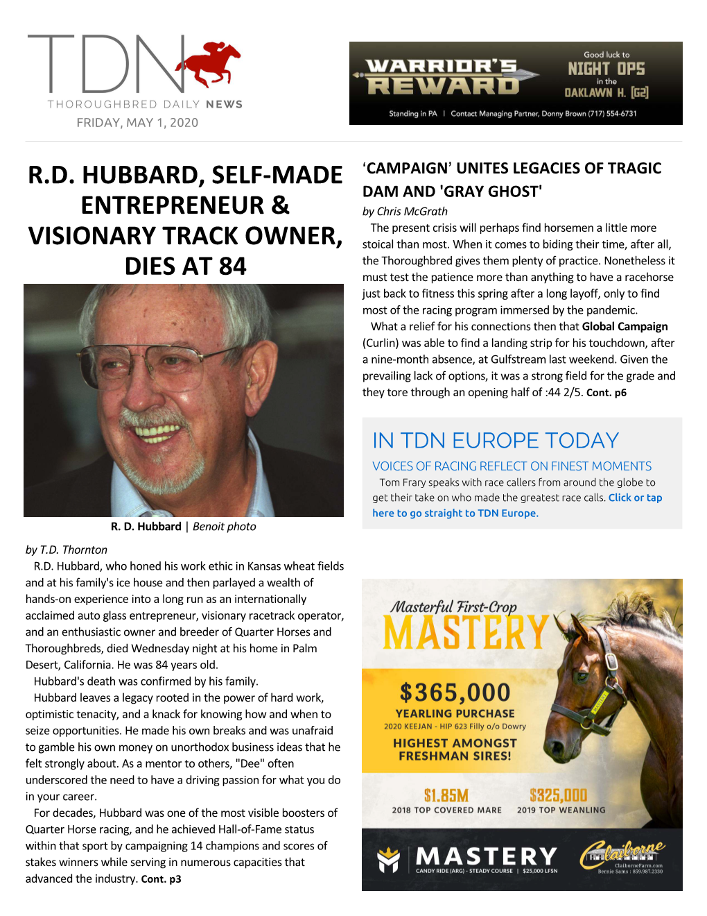 R.D. Hubbard, Self-Made Entrepreneur & Visionary