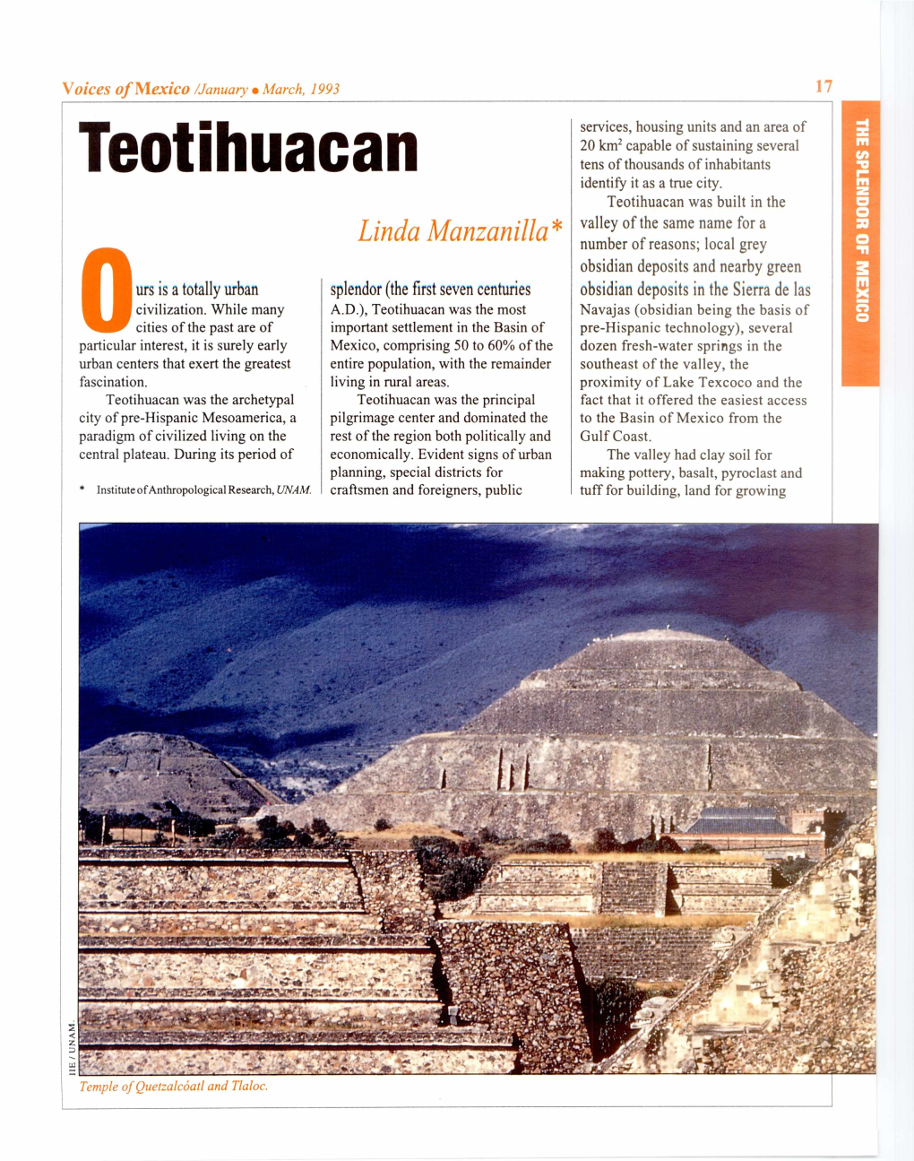 Teotihuacan Tens of Thousands of Inhabitants 11111 Identify It As a True City
