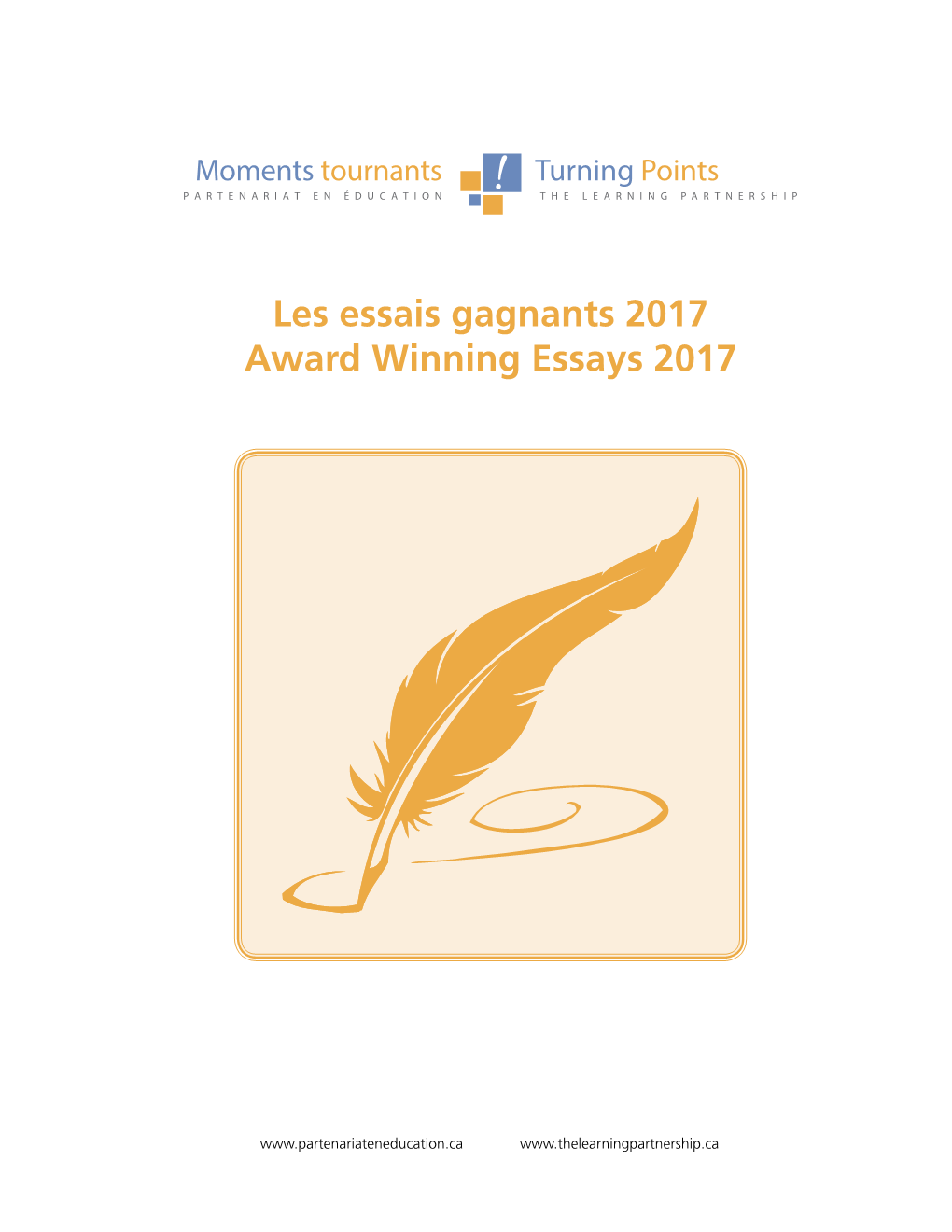 Les Essais Gagnants 2017 Award Winning Essays 2017
