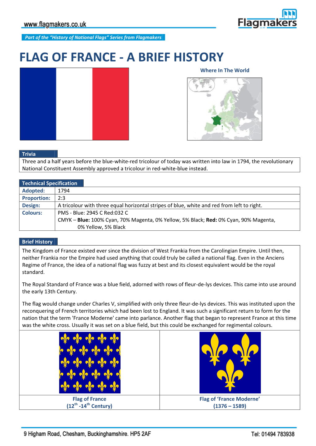 FLAG of FRANCE - a BRIEF HISTORY Where in the World