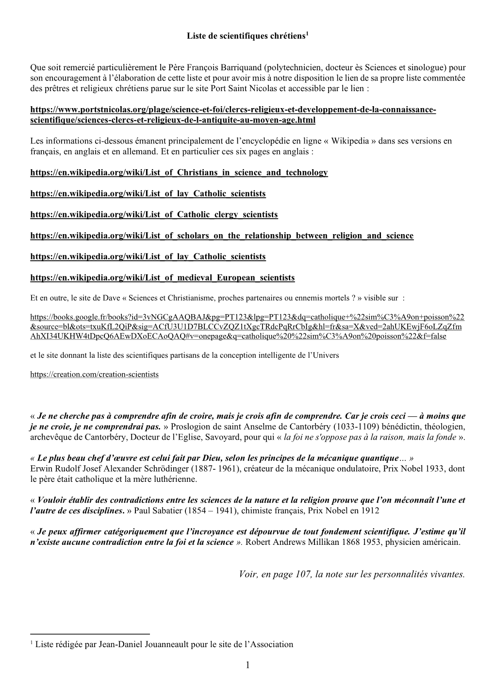 CITATIONS De SCIENTIFIQUES