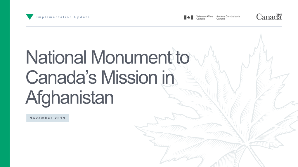 National Monument to Canada's Mission in Afghanistan