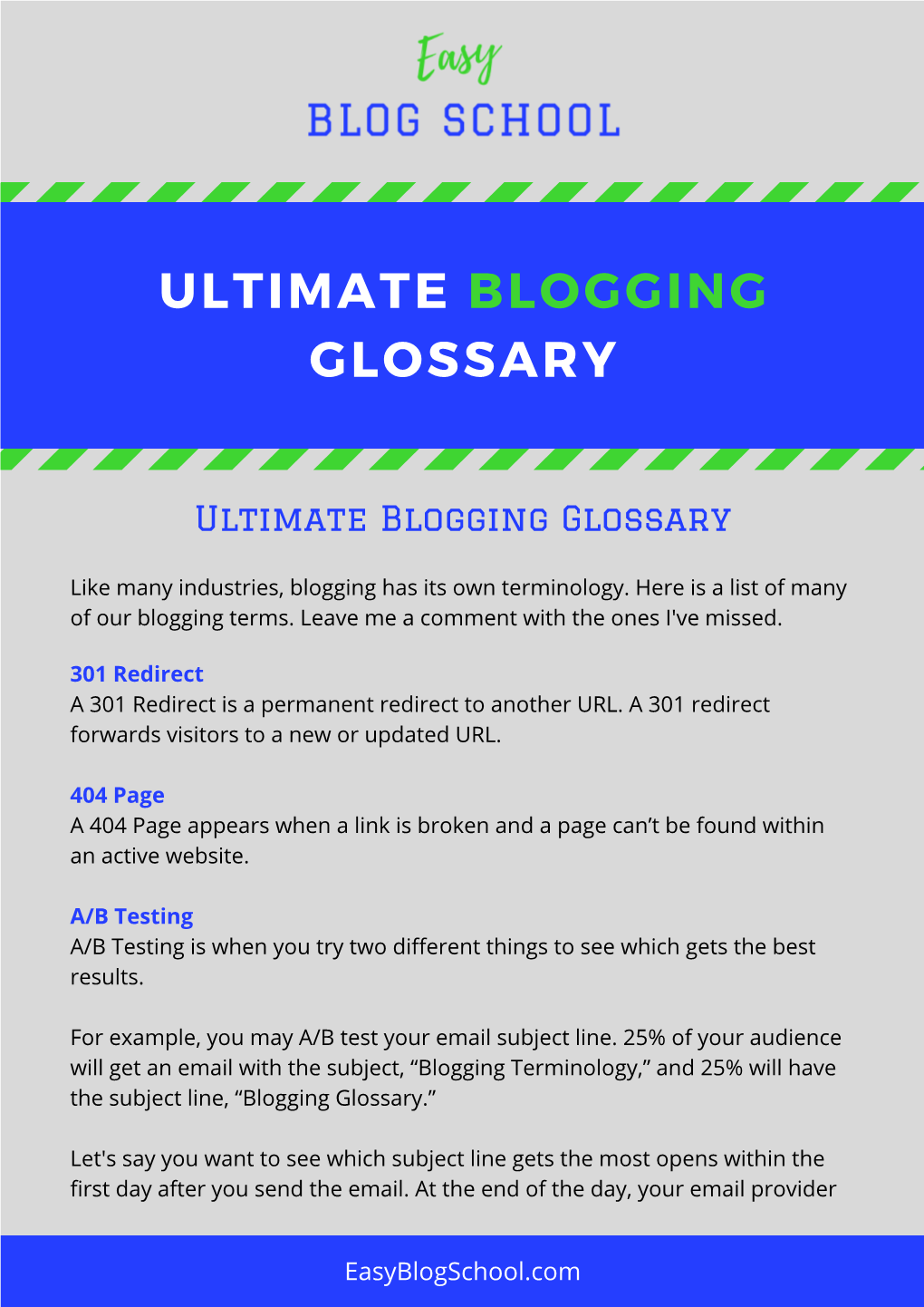 Ultimate Blogging Glossary