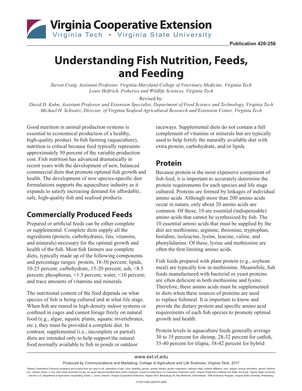 Understanding Fish Nutrition, Feeds, and Feeding