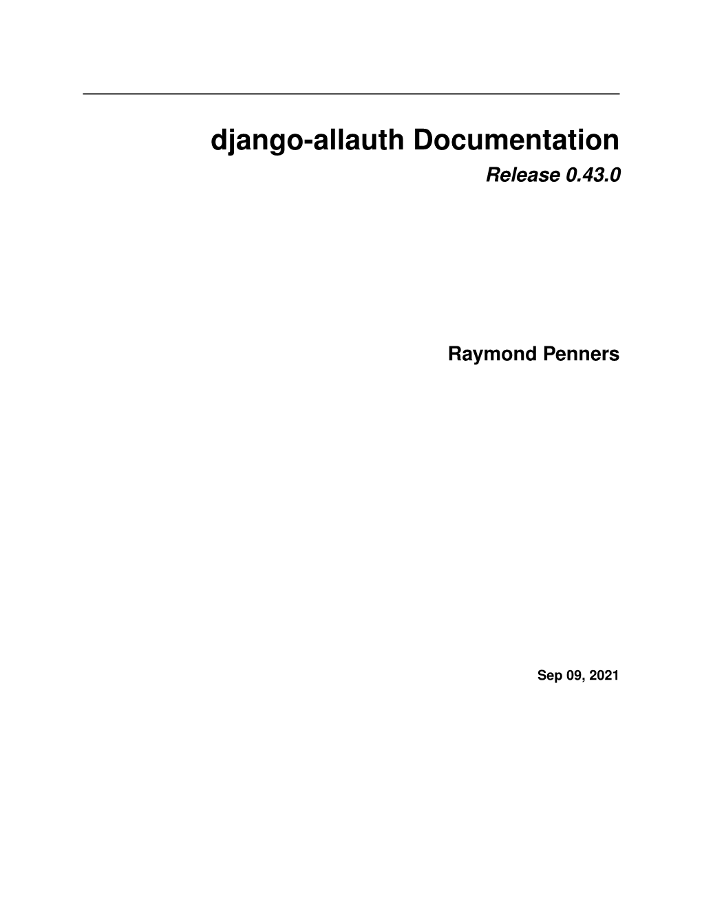 Django-Allauth Documentation Release 0.43.0