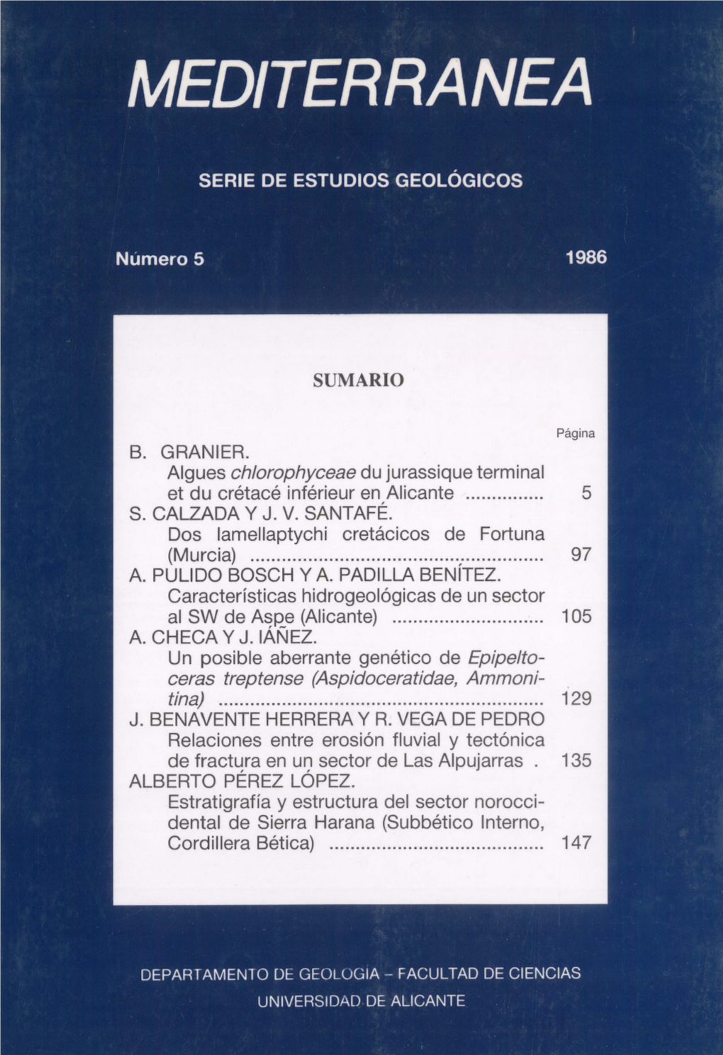 Algues Chlorophyceae Du Jurassique Terminal Et Du Crétacé Inférieur En Alicante