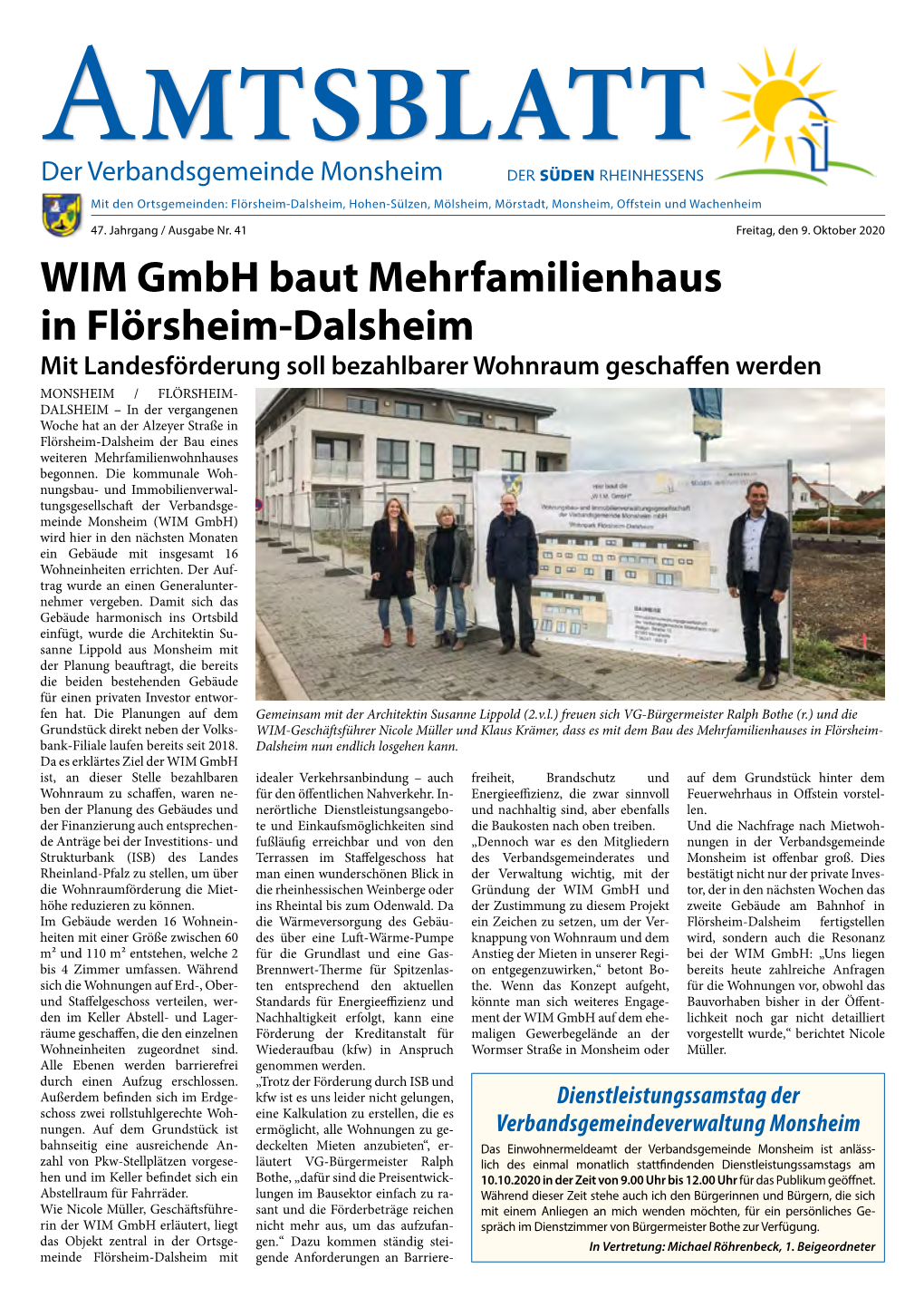 WIM Gmbh Baut Mehrfamilienhaus in Flörsheim-Dalsheim