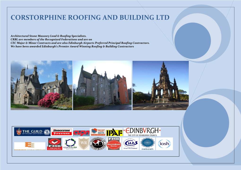 Corstorphine Roofing and Building Ltd