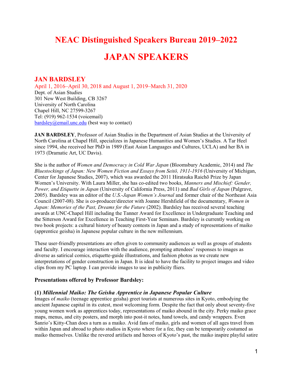 Japan Speakers