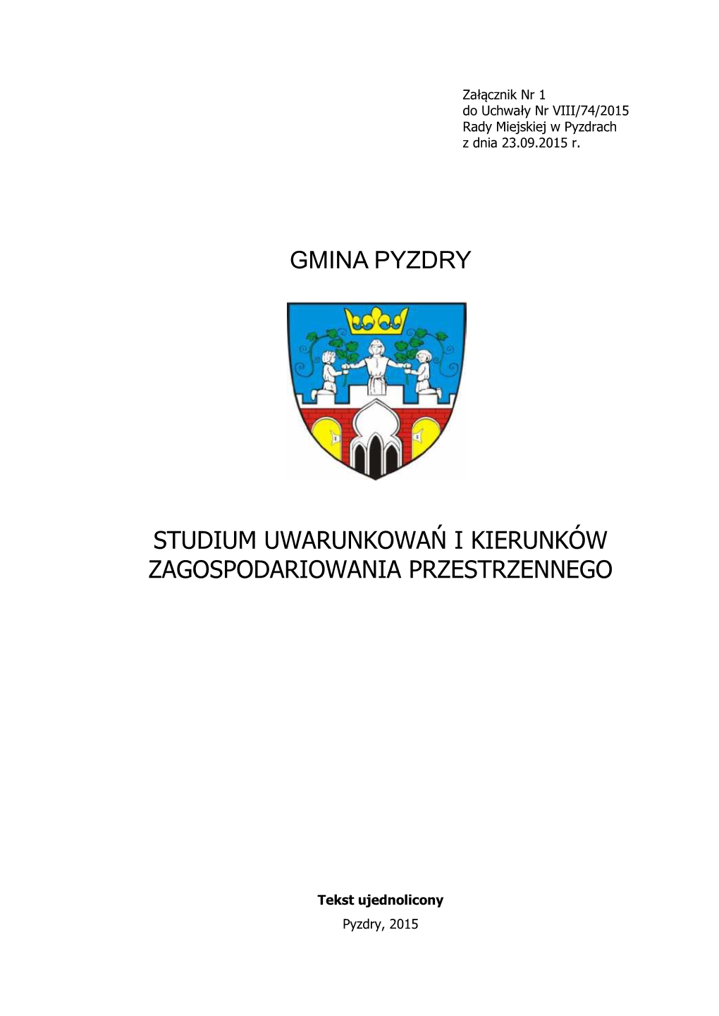 Gmina Pyzdry Studium Uwarunkowań I Kierunków