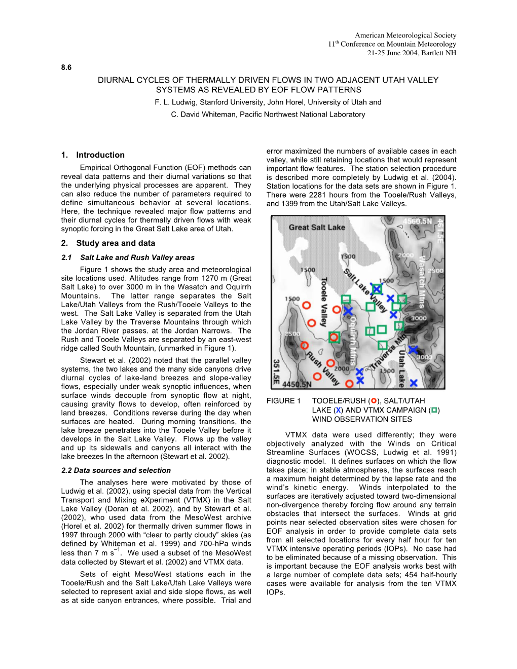 Diurnal Cycles of Thermally Driven Flows in Two Adjacent Utah Valley Systems As Revealed by Eof Flow Patterns F