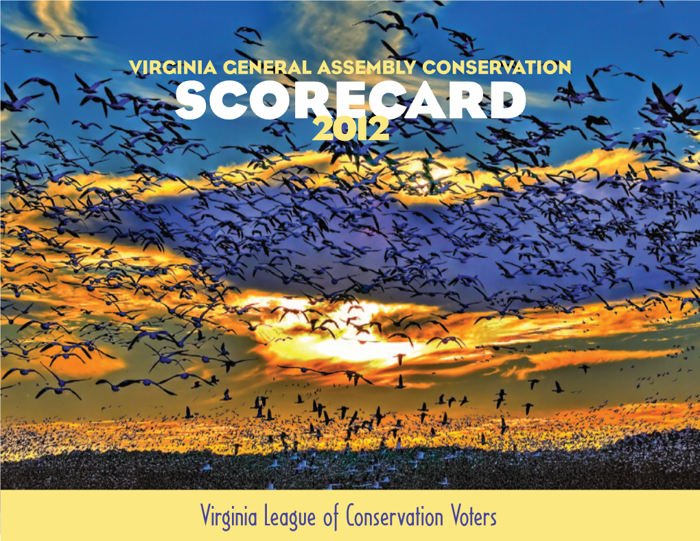 Virginia General Assembly Conservation Scorecard 2012