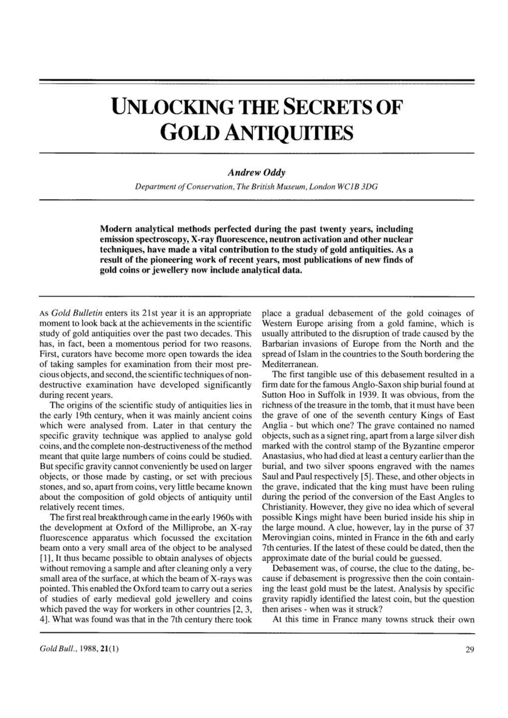 Unlocking the Secrets of Gold Antiquities