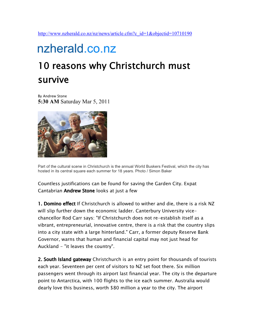 Christchurch Must Survive