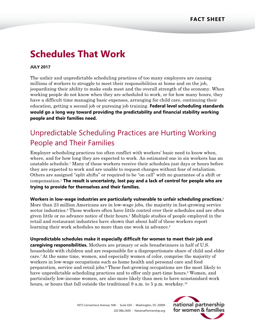 The Schedules That Work Act Would:  Give Workers More Control Over Their Schedules