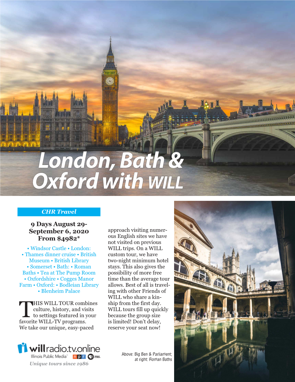 WILL London Bath Oxford Full Itinerary