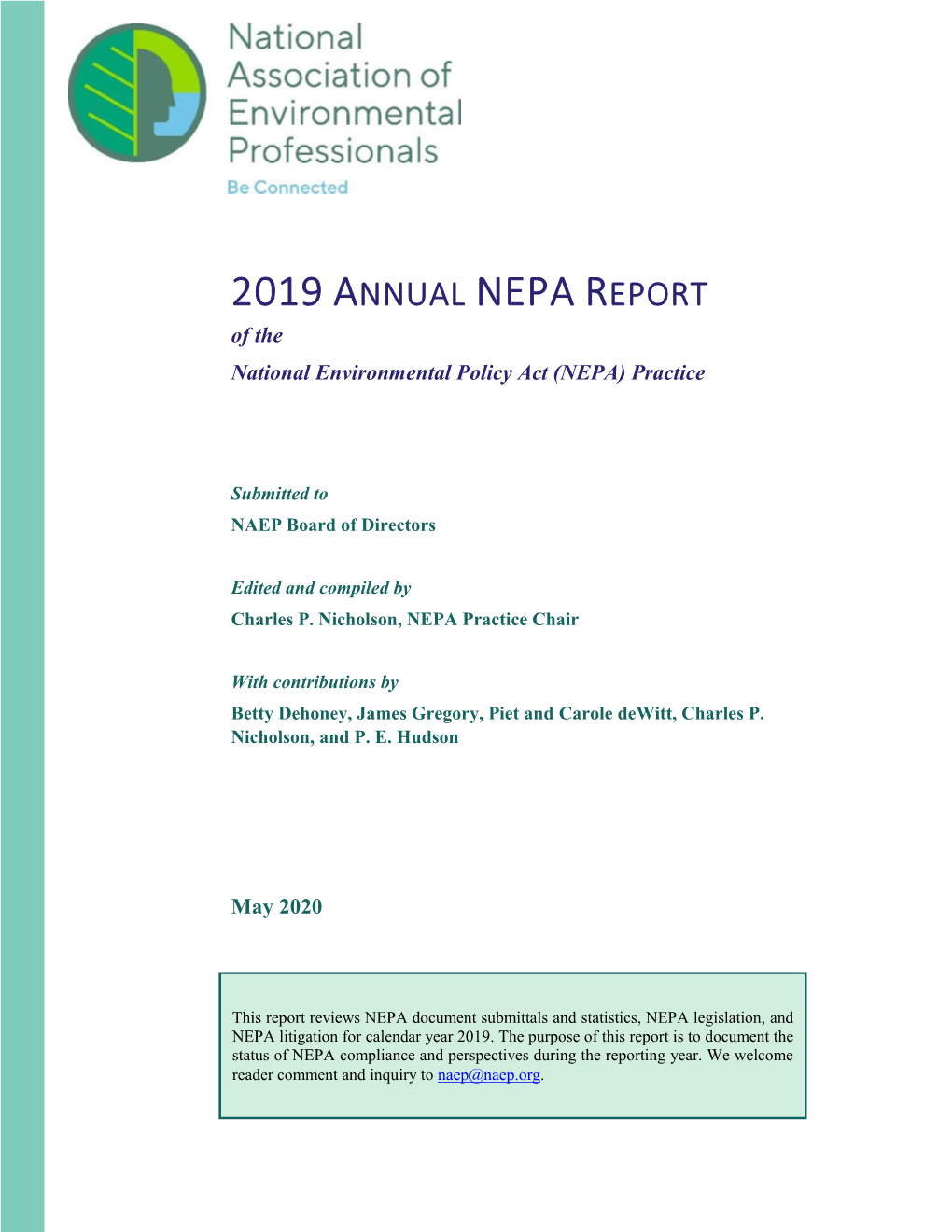 NEPA Annual Report 2019