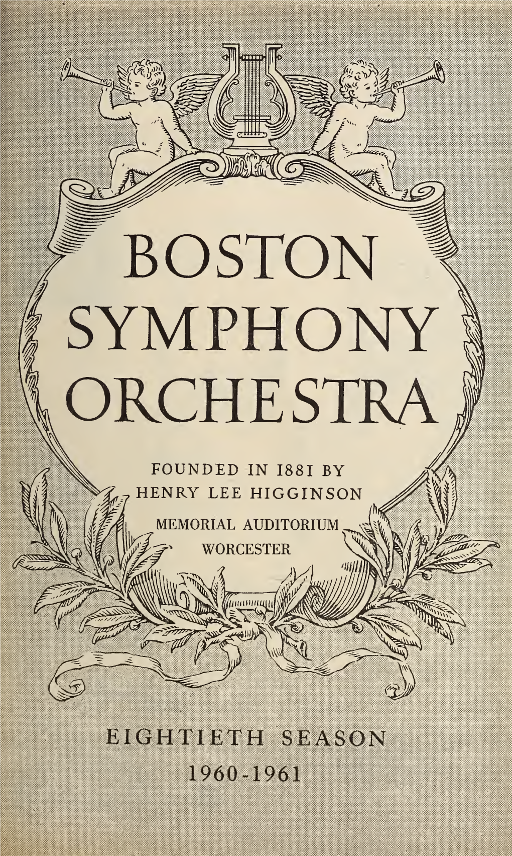 Boston Symphony Orchestra Concert Programs, Season 80, 1960