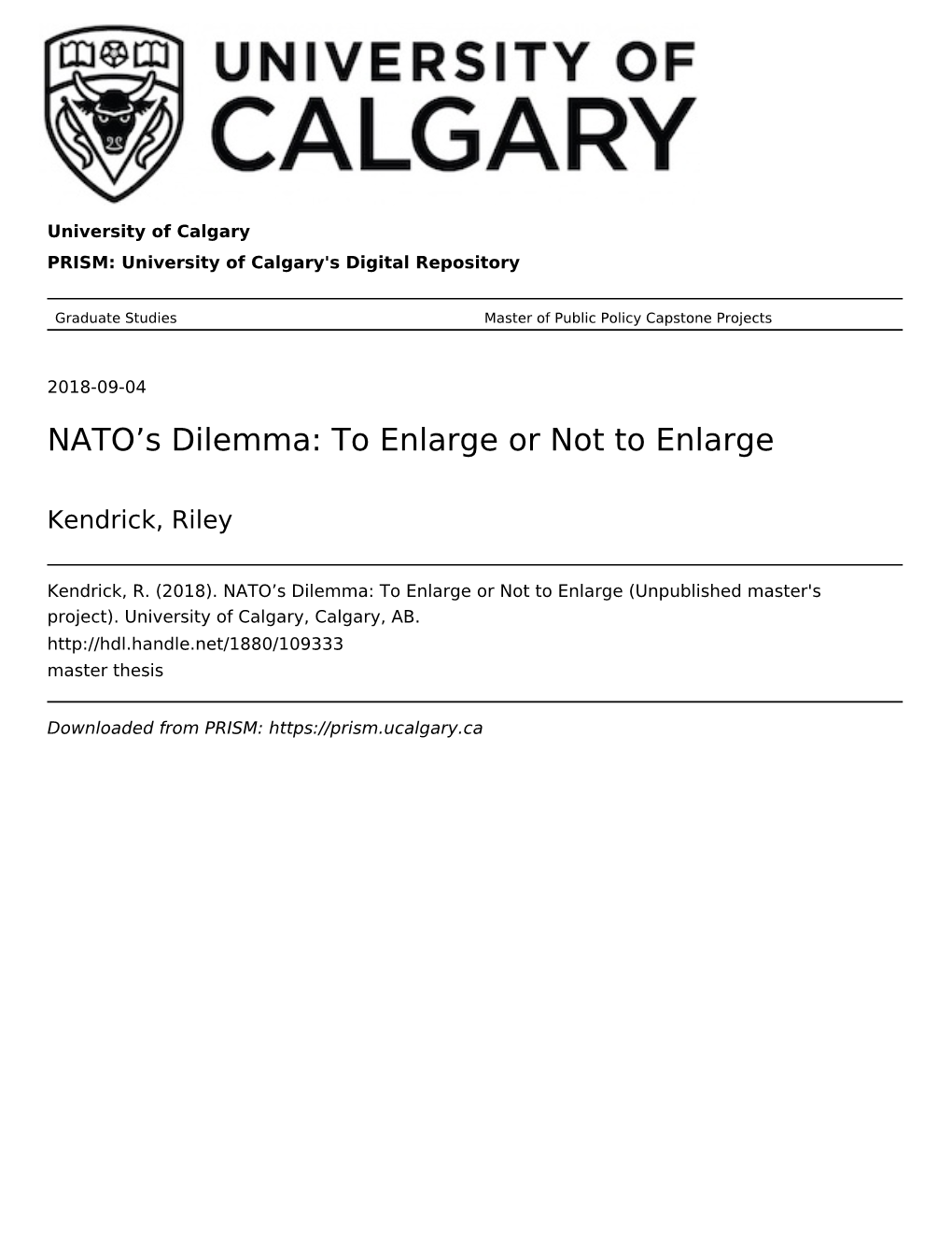 NATO's Dilemma: to Enlarge Or Not to Enlarge