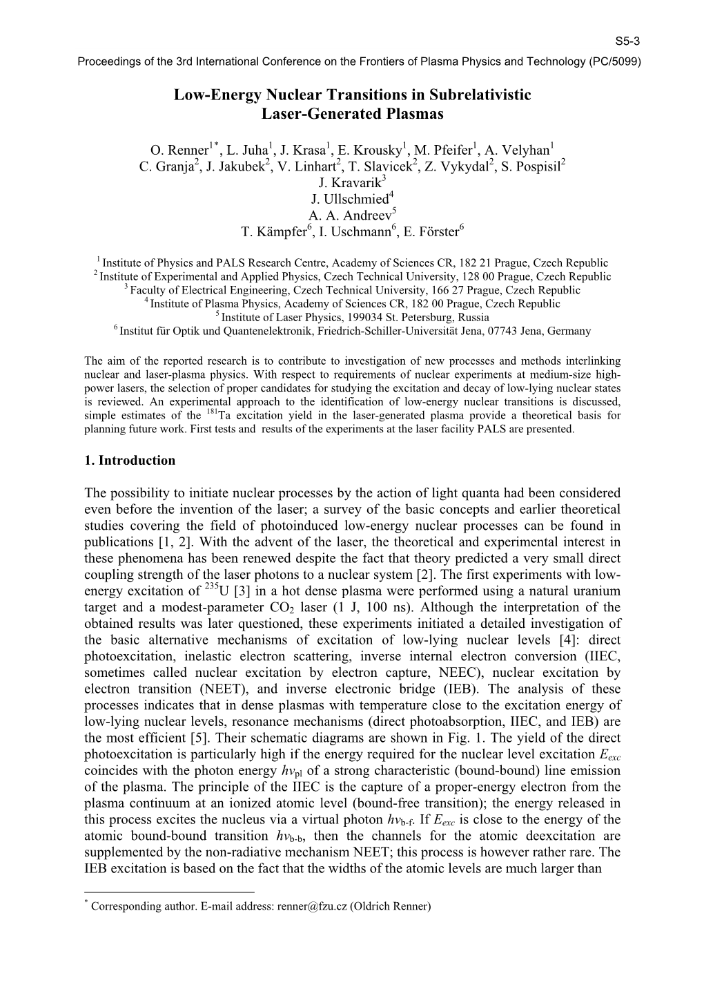 Low-Energy Nuclear Transitions in Subrelativistic Laser-Generated Plasmas