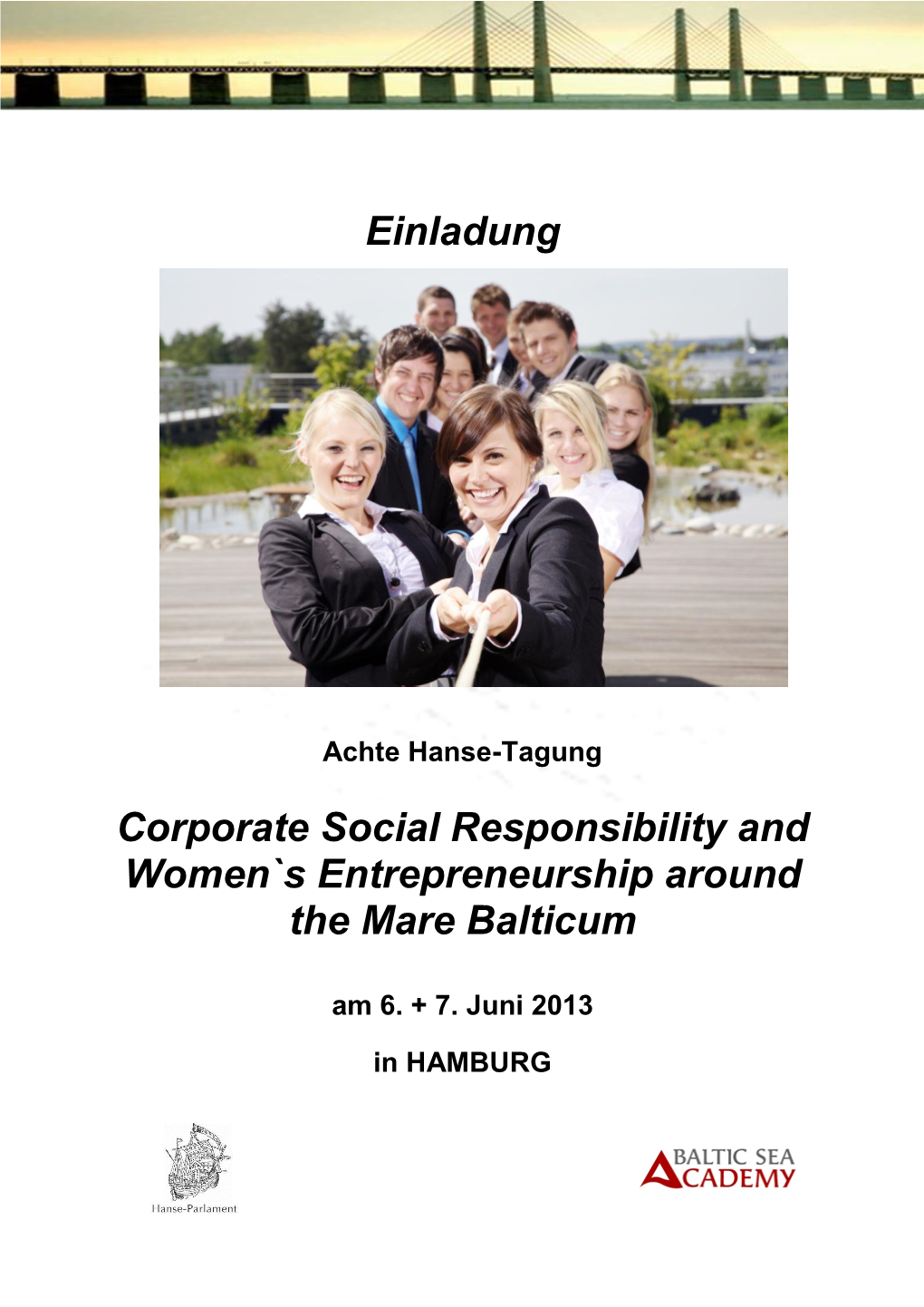 Einladung Corporate Social Responsibility and Women`S
