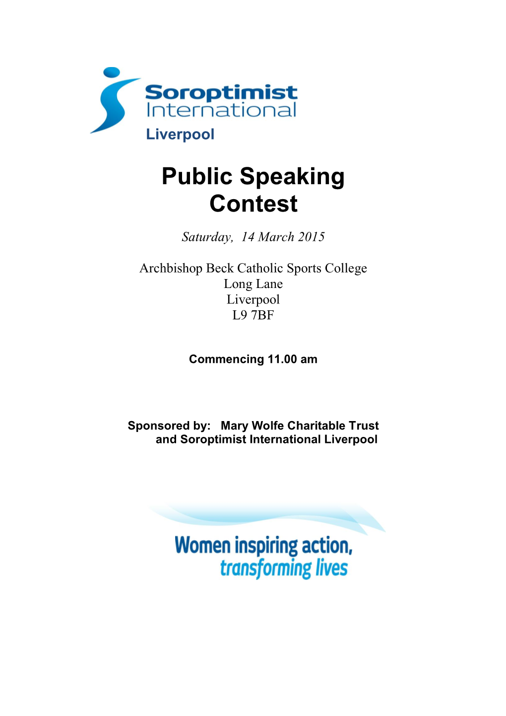 Public Speaking Contest