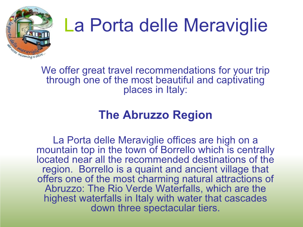 The Abruzzo Region