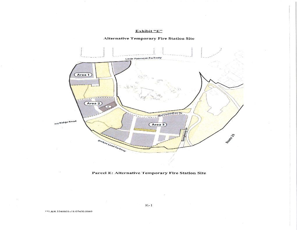 Exhibit "E" Alternative Temporary Fire Station Site Parcel E