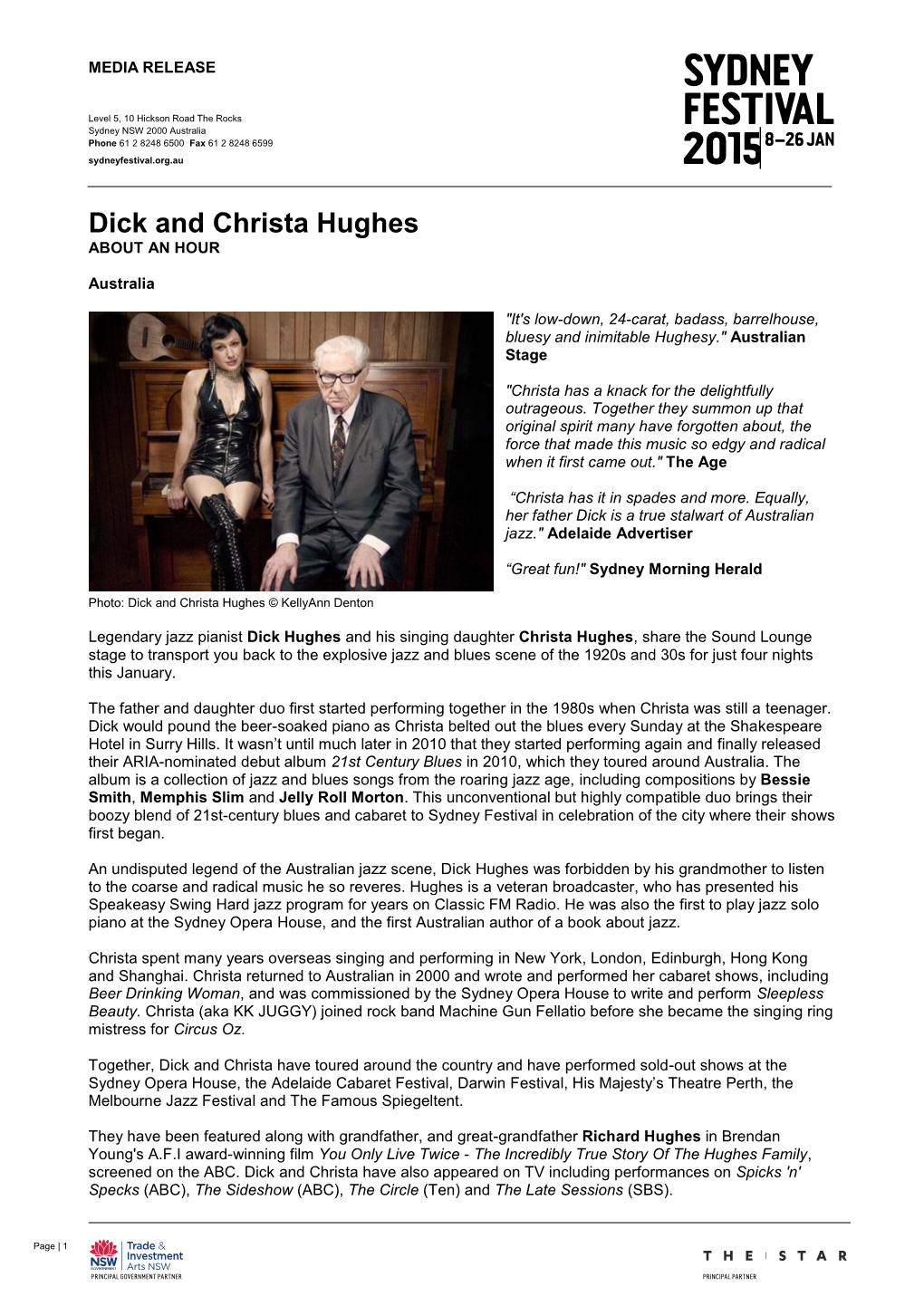 Dick and Christa Hughes ABOUT an HOUR