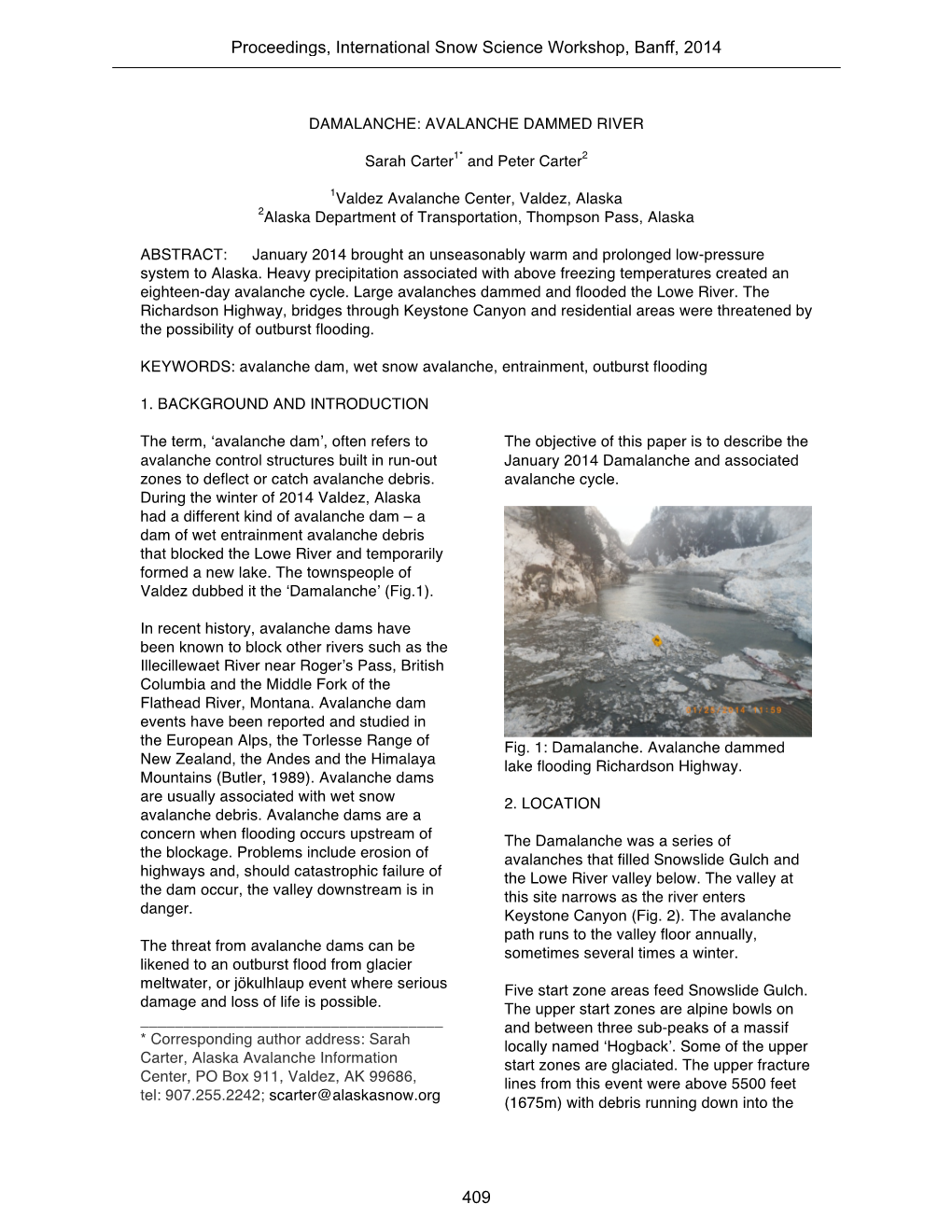 Proceedings, International Snow Science Workshop, Banff, 2014