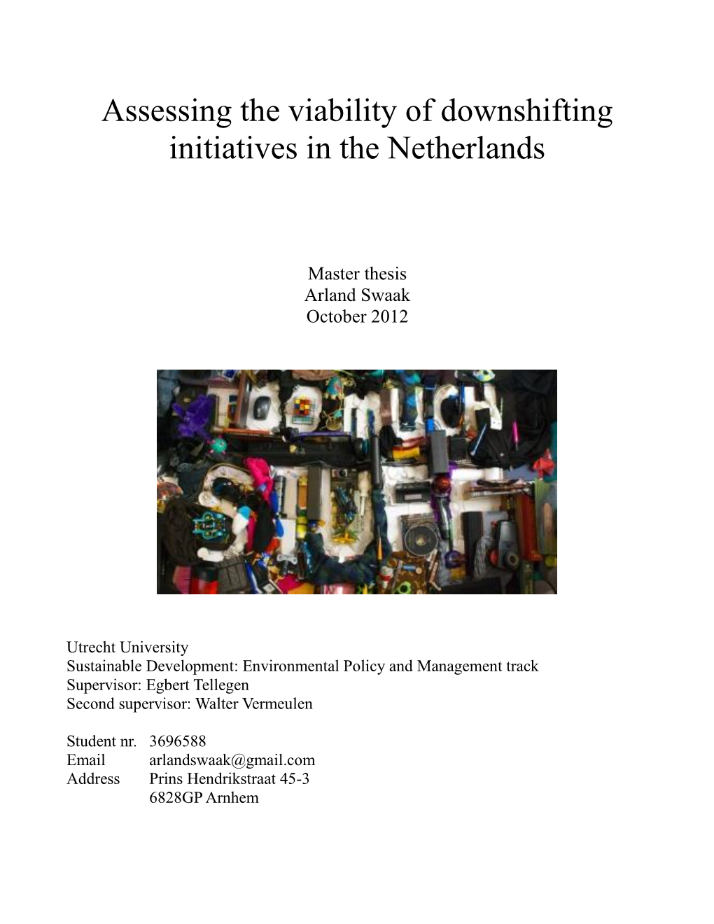 Assessing the Viability of Downshifting Initiatives in the Netherlands