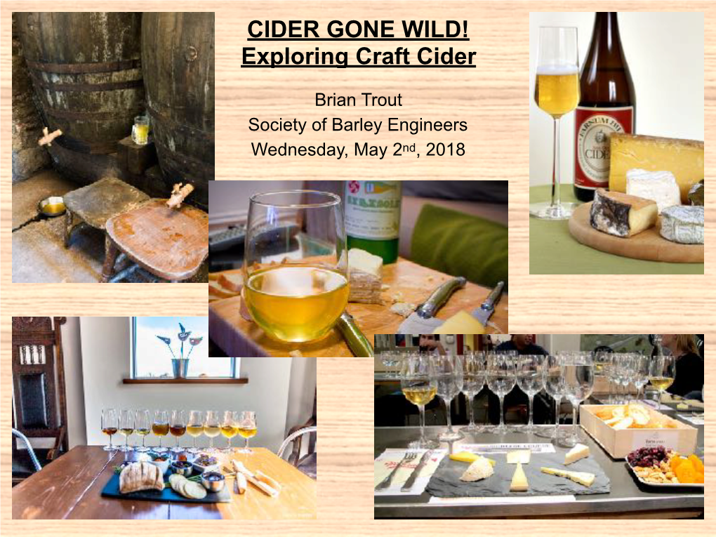 CIDER GONE WILD! Exploring Craft Cider