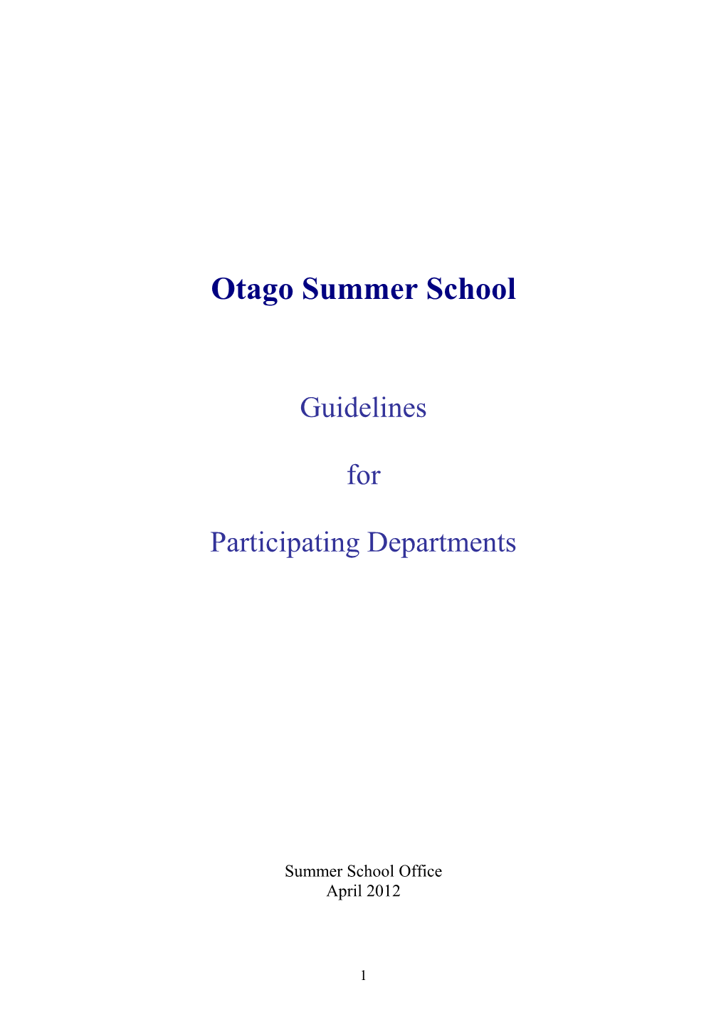 Otago Summer School