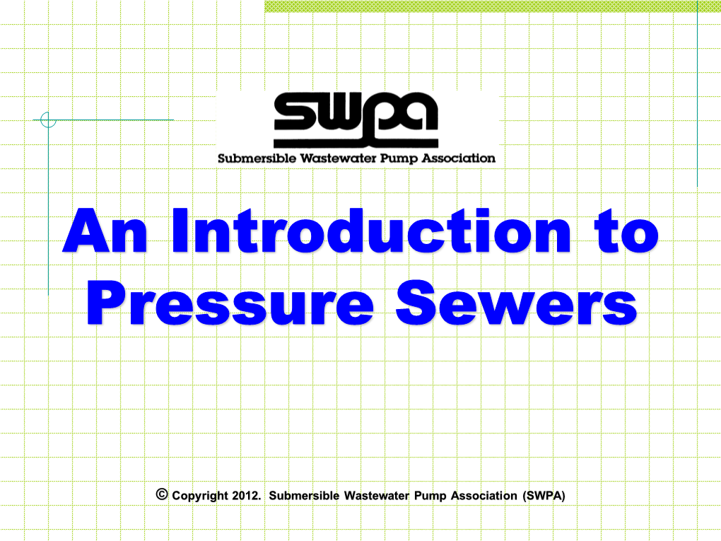 An Introduction to Pressure Sewers