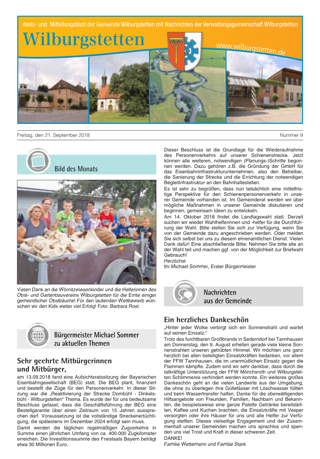 Mitteilungsblatt Gemeinde Wilburgstetten