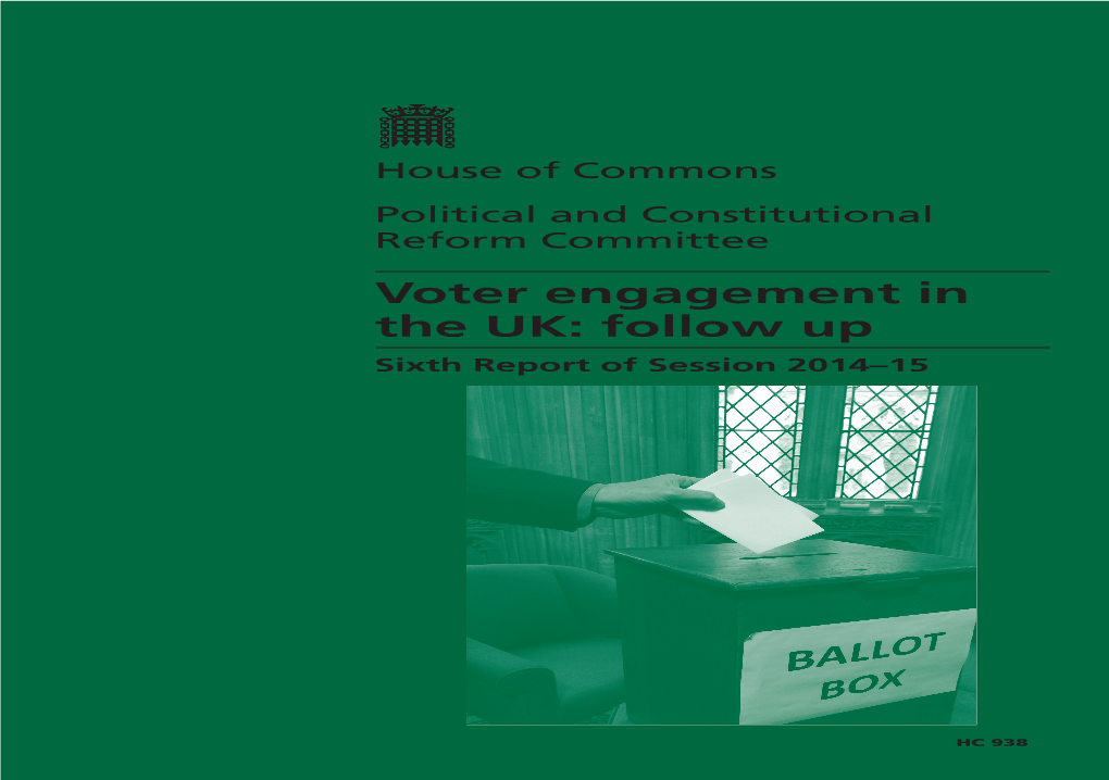 Voter Engagement in the UK: Follow Up