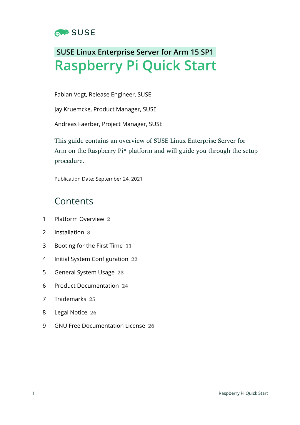 Raspberry Pi Quick Start