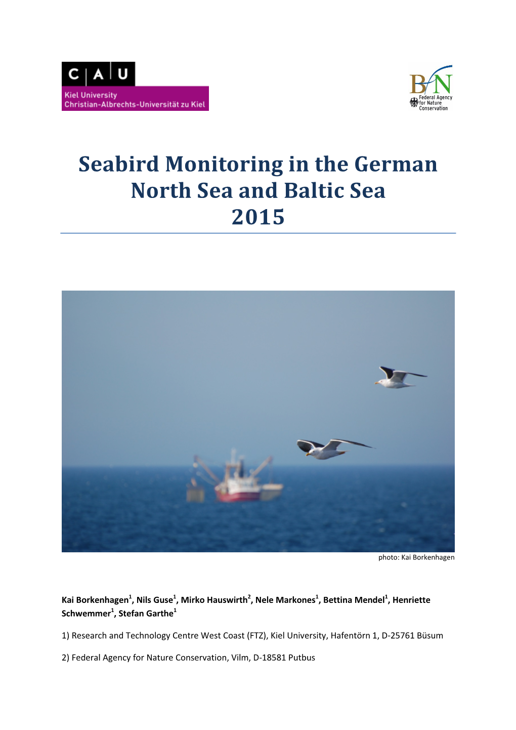 Seabird Monitoring in the German North Sea and Baltic Sea 2015