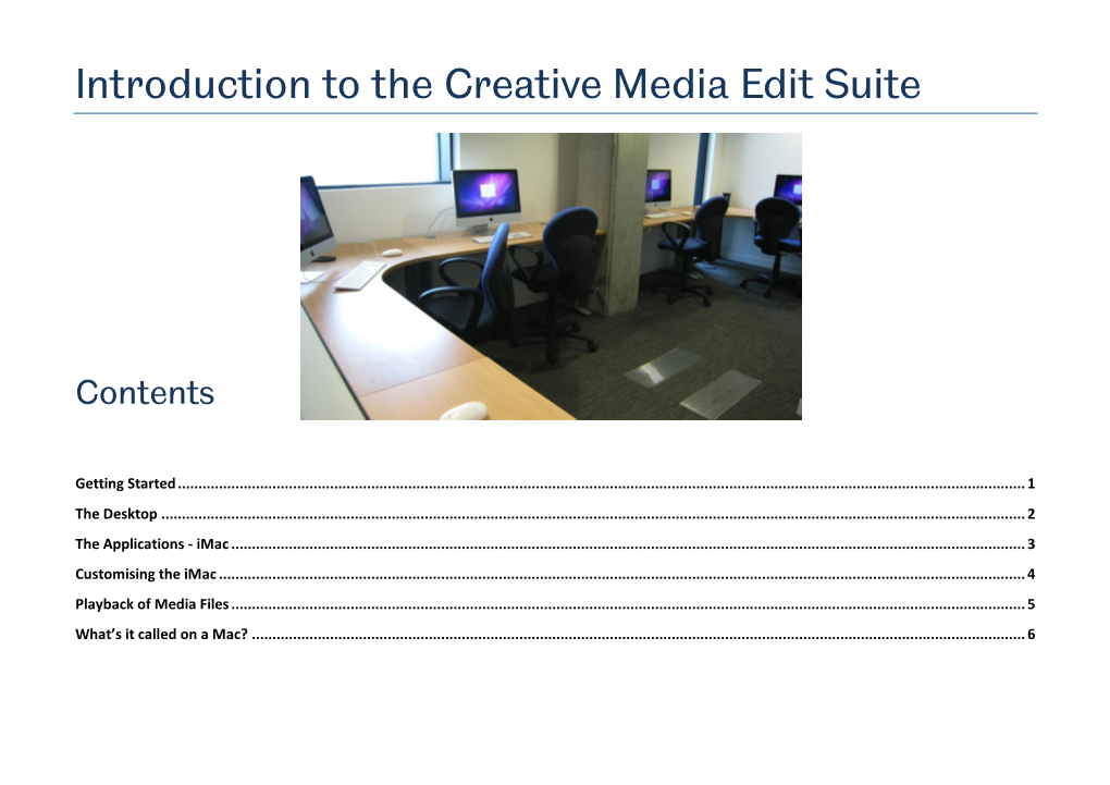 Introduction to the Creative Media Edit Suite