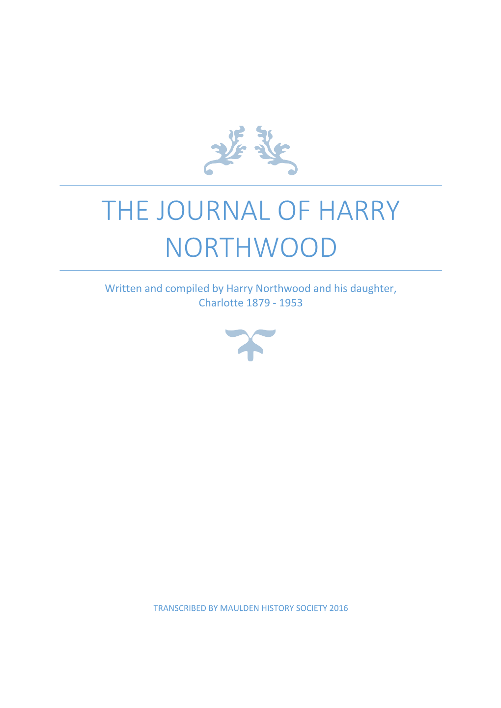 The Journal of Harry Northwood