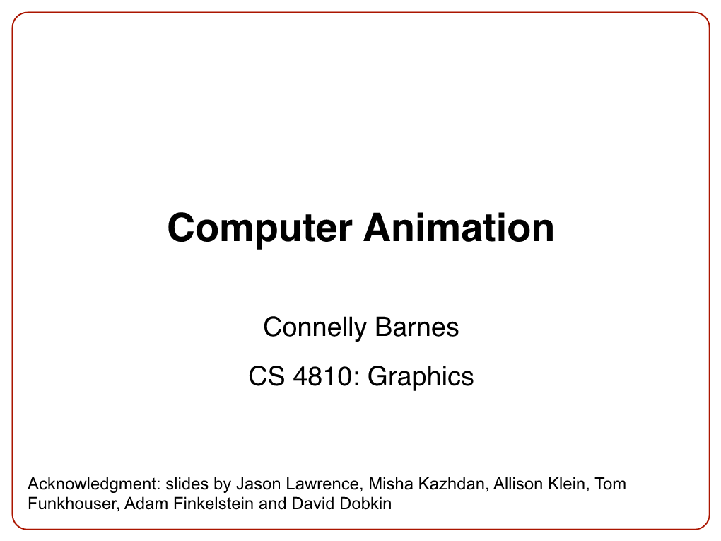 Computer Animation