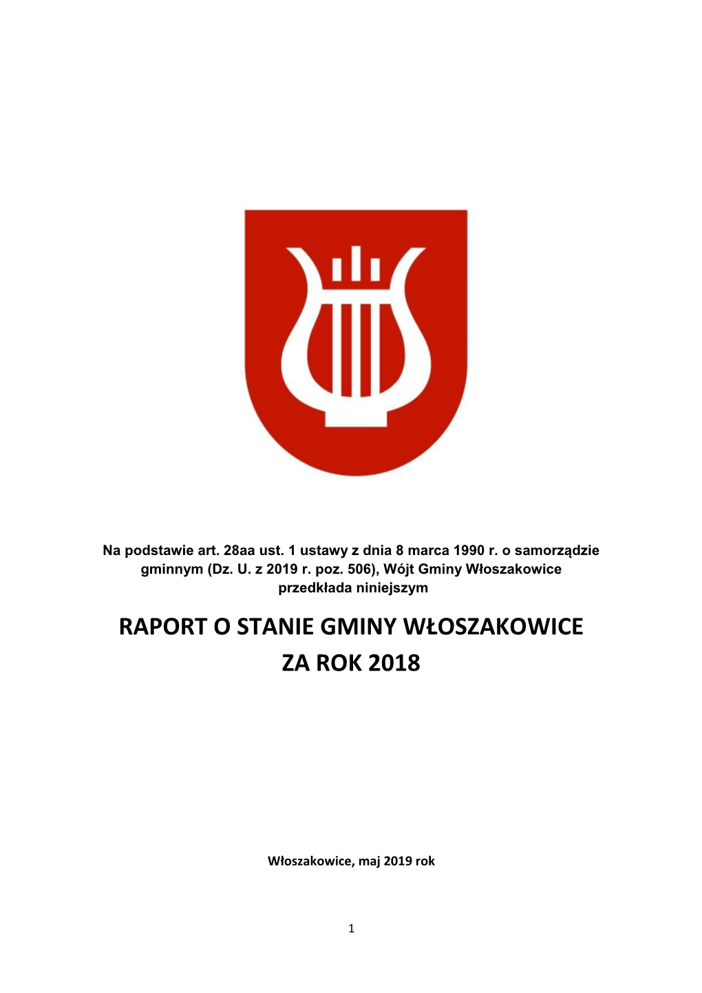 Raport O Stanie Gminy Włoszakowice Za Rok 2018