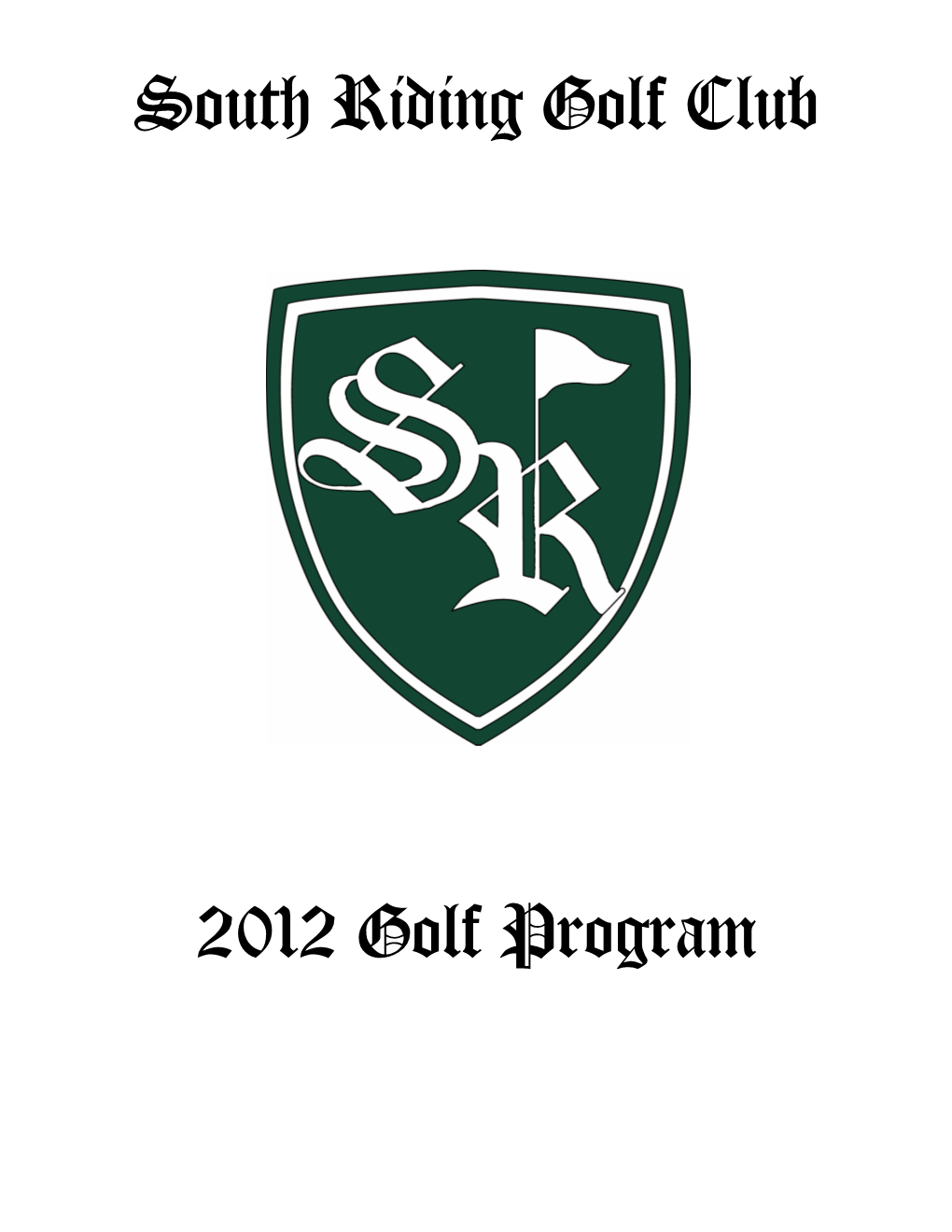 SRGC Golf Program 2012 Final