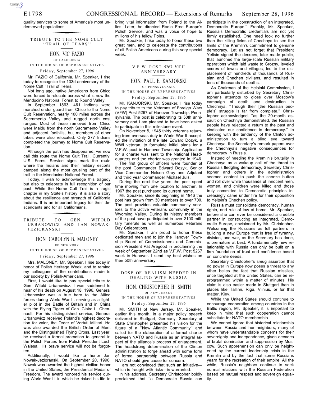 CONGRESSIONAL RECORD— Extensions Of