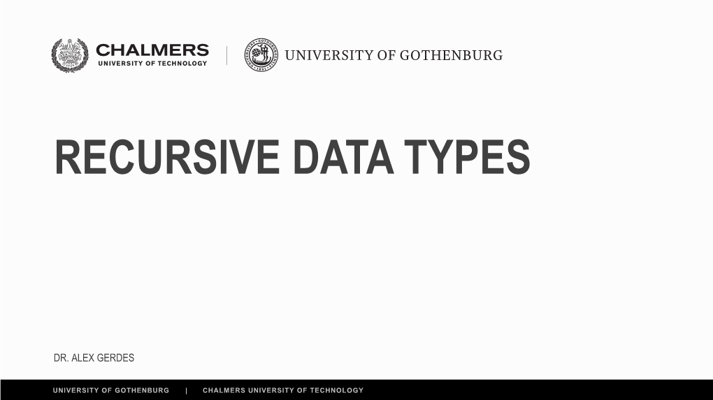 Recursive Data Types