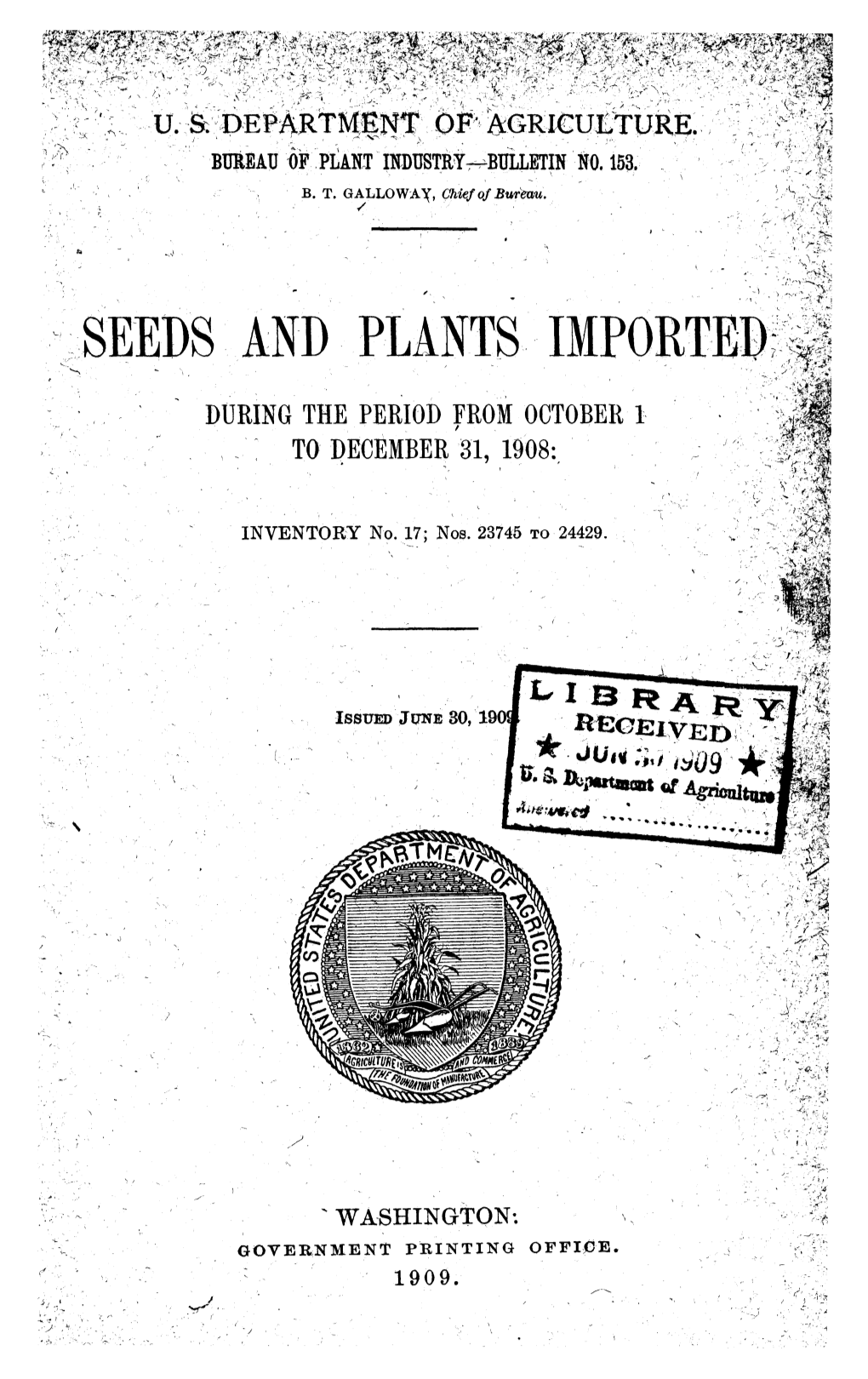 Seeds and Plants Imported