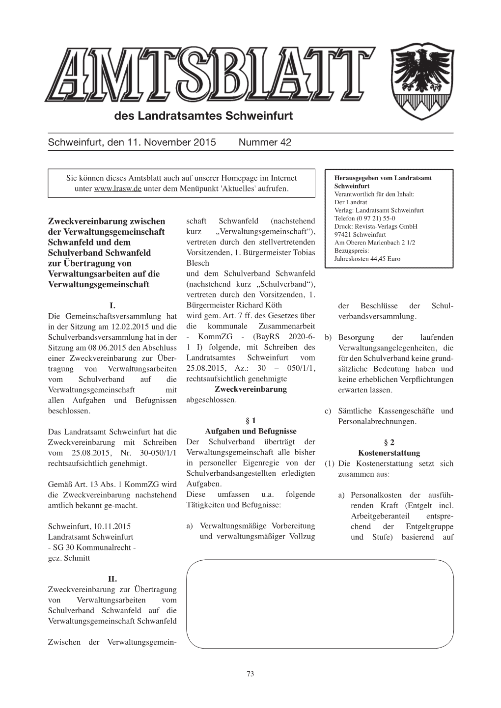 Des Landratsamtes Schweinfurt