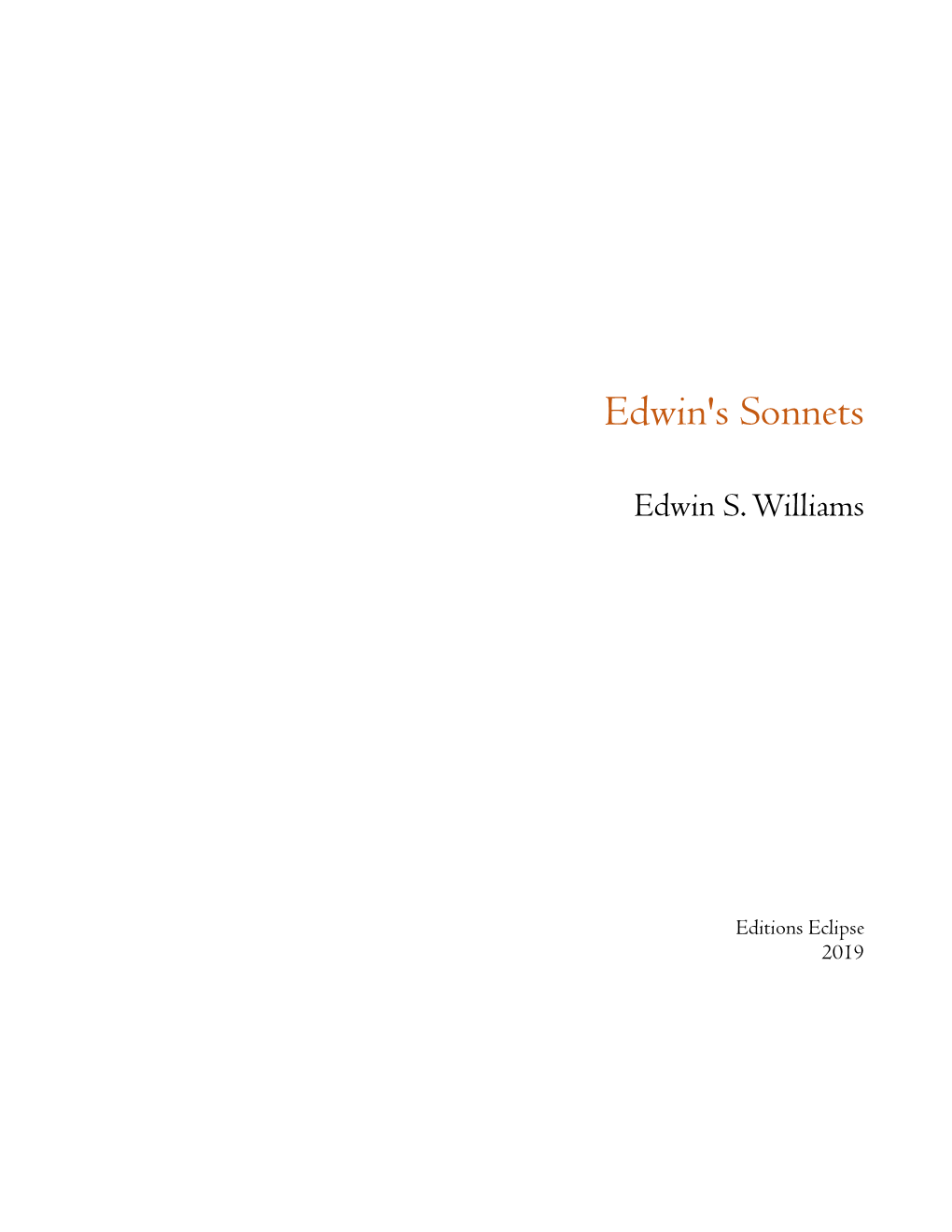 Edwin's Sonnets