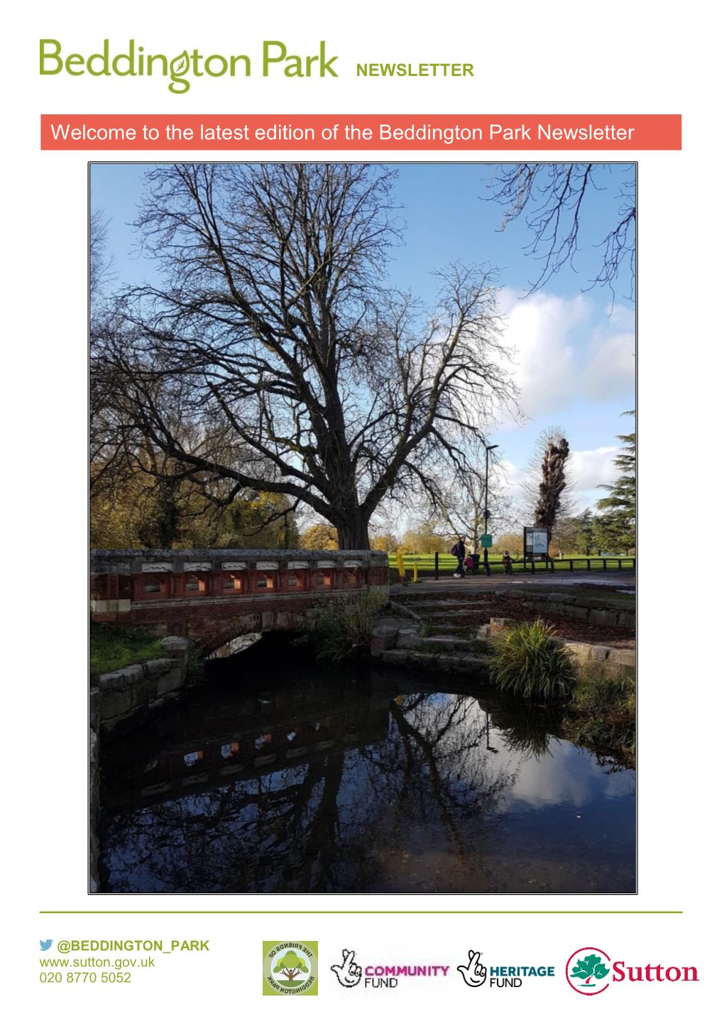 Welcome to the Latest Edition of the Beddington Park Newsletter